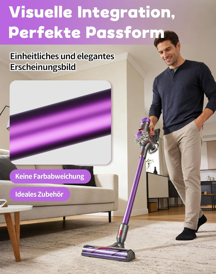 Verlängerungsrohr für Dyson V7 V8 V10 V11 V15 – Ersatz-Rohr aus Aluminium, Schnellverschluss, Robust
