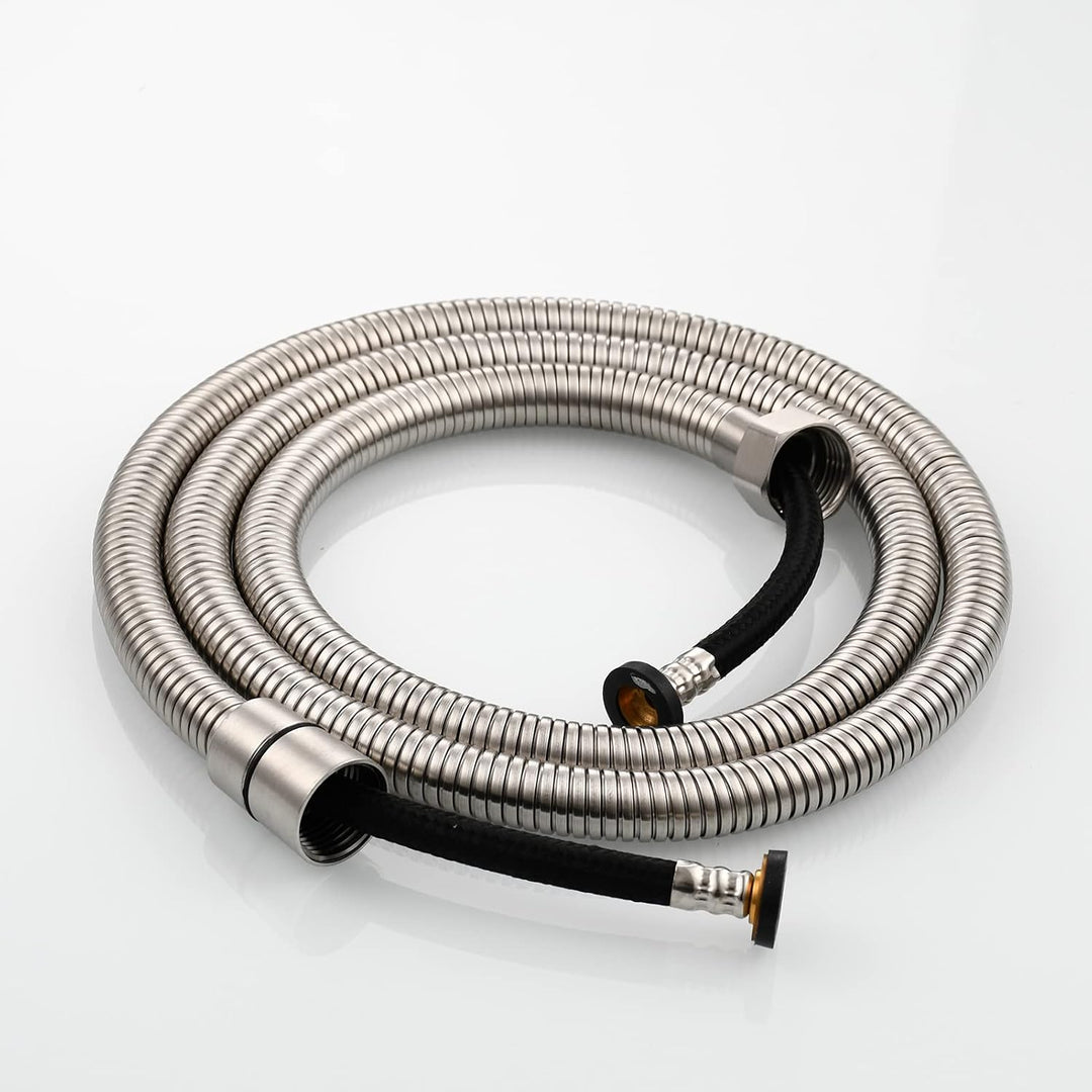 Tecmolog Gebürstetes Nickel Duschkopf Handbrause mit 5 Strahlarten Plastik Wassersparend Duschbrause