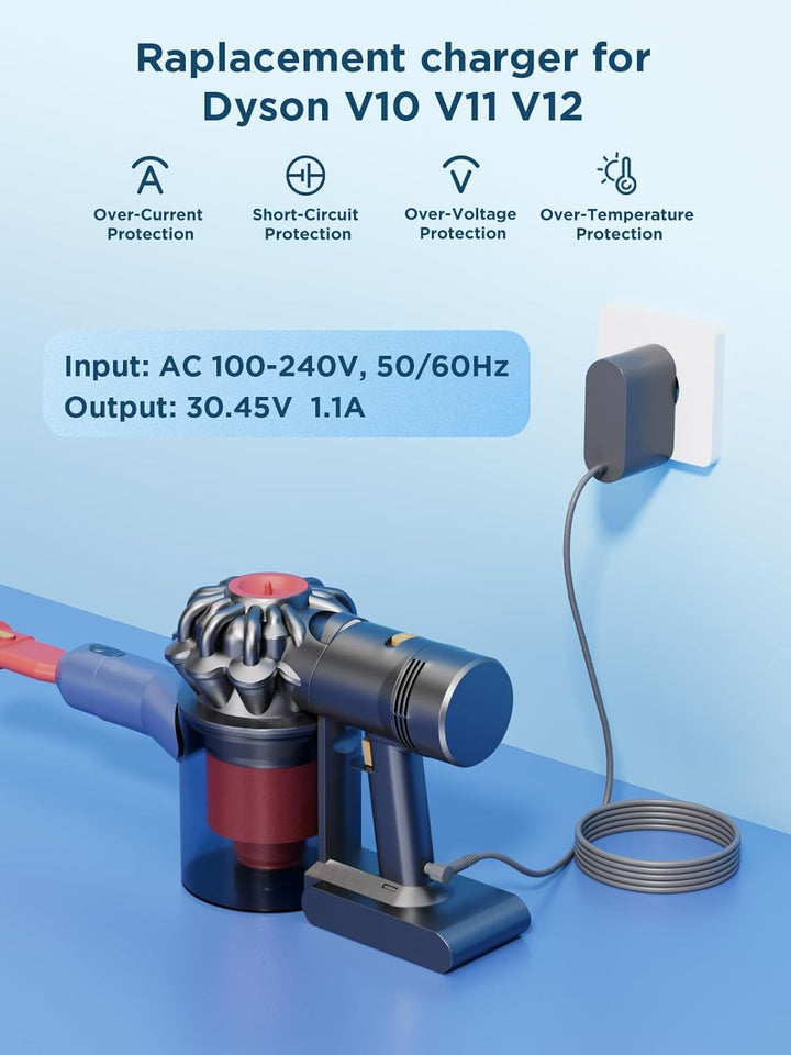 30.45V LadeKabel Ladegerät für Dyson V10 V11 V12 V15 SV12 SV14 SV15 SV16 SV20 SV22, Netzteil für Dys