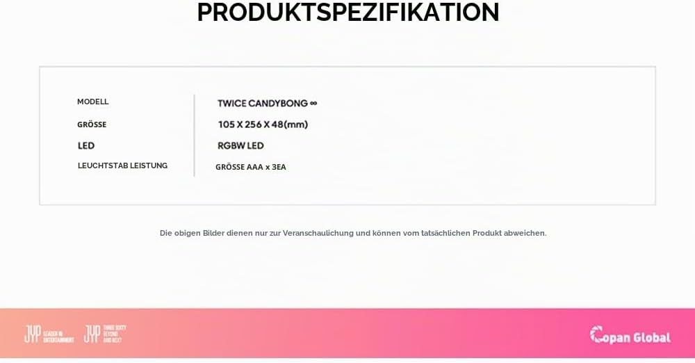 Zweimal – Candybong – offizieller Leuchtstab