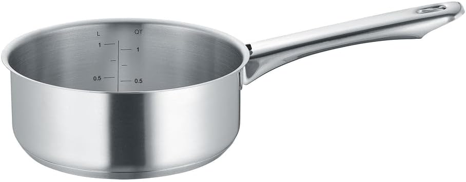 Berndes New Roma Stieltopf 16 cm inkl. Glasdeckel, Edelstahl, poliert