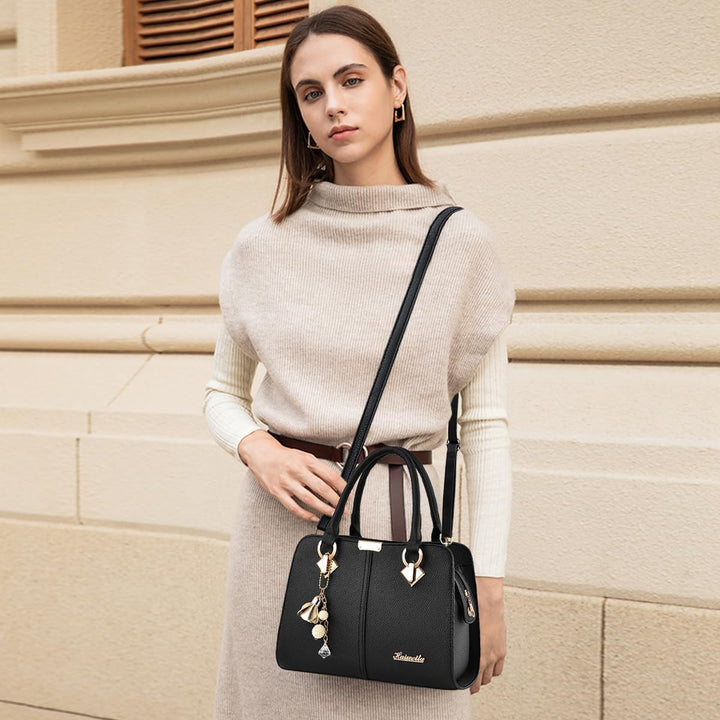 NICOLE & DORIS Damen Handtasche Mittelgross Elegant Handtaschen Mode Umhängetasche Henkeltaschen PU