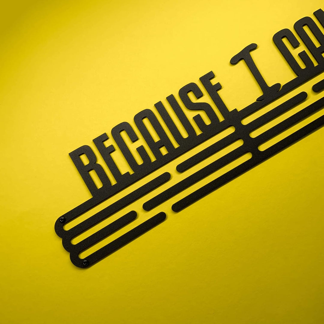 United Medals Because I CAN Medaillenhalter Stahl | Medaillen Aufhänger | Medal Hanger Holder Displa