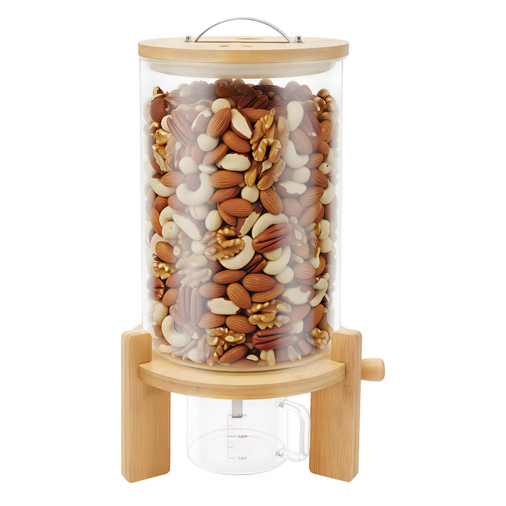 Getreidebehälter - 7.5L Müslispender Getreidespender Reisspender mit Messbecher - Lebensmittelspende
