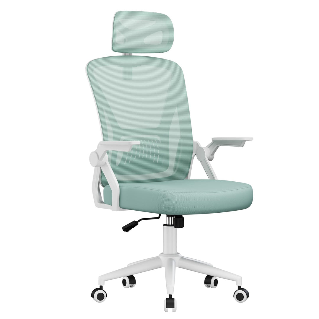 naspaluro Ergonomischer Bürostuhl, Schreibtischstuhl mit 90° Klappbaren Armlehnen, Einzigartige Lend