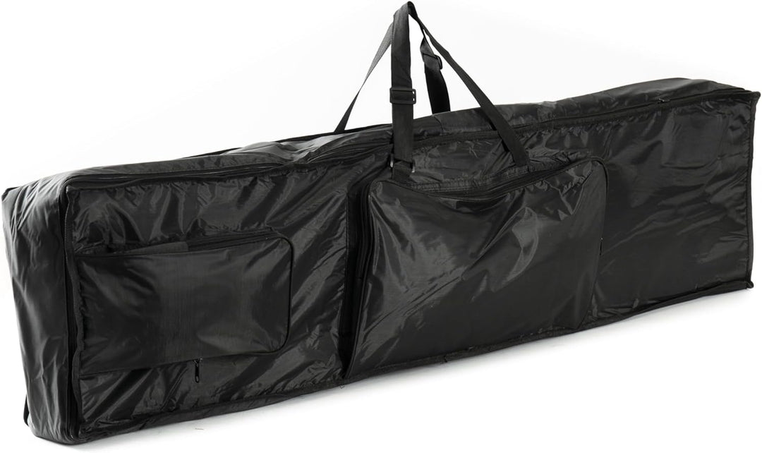 Fame BAG-88, Leicht Wattierte Keyboardtasche, 131x14x32cm, Schwarz, mit 2 Zubehörtaschen, Kompatibel
