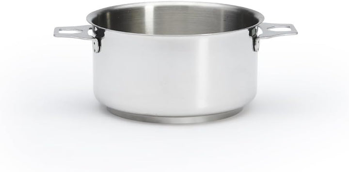 De Buyer 3491.16 Kasserolle - Bratentopf, Edelstahl, Silber, 23,4 x 0,8 x 8 cm