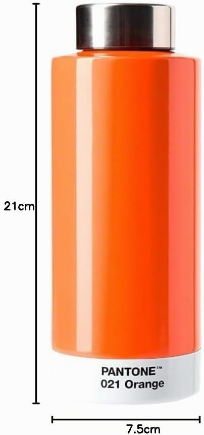 PANTONE Trinkflasche, doppelwandiger rostfreier Edelstahl mit Thermo-Funktion, auslaufsicher, 500 ml