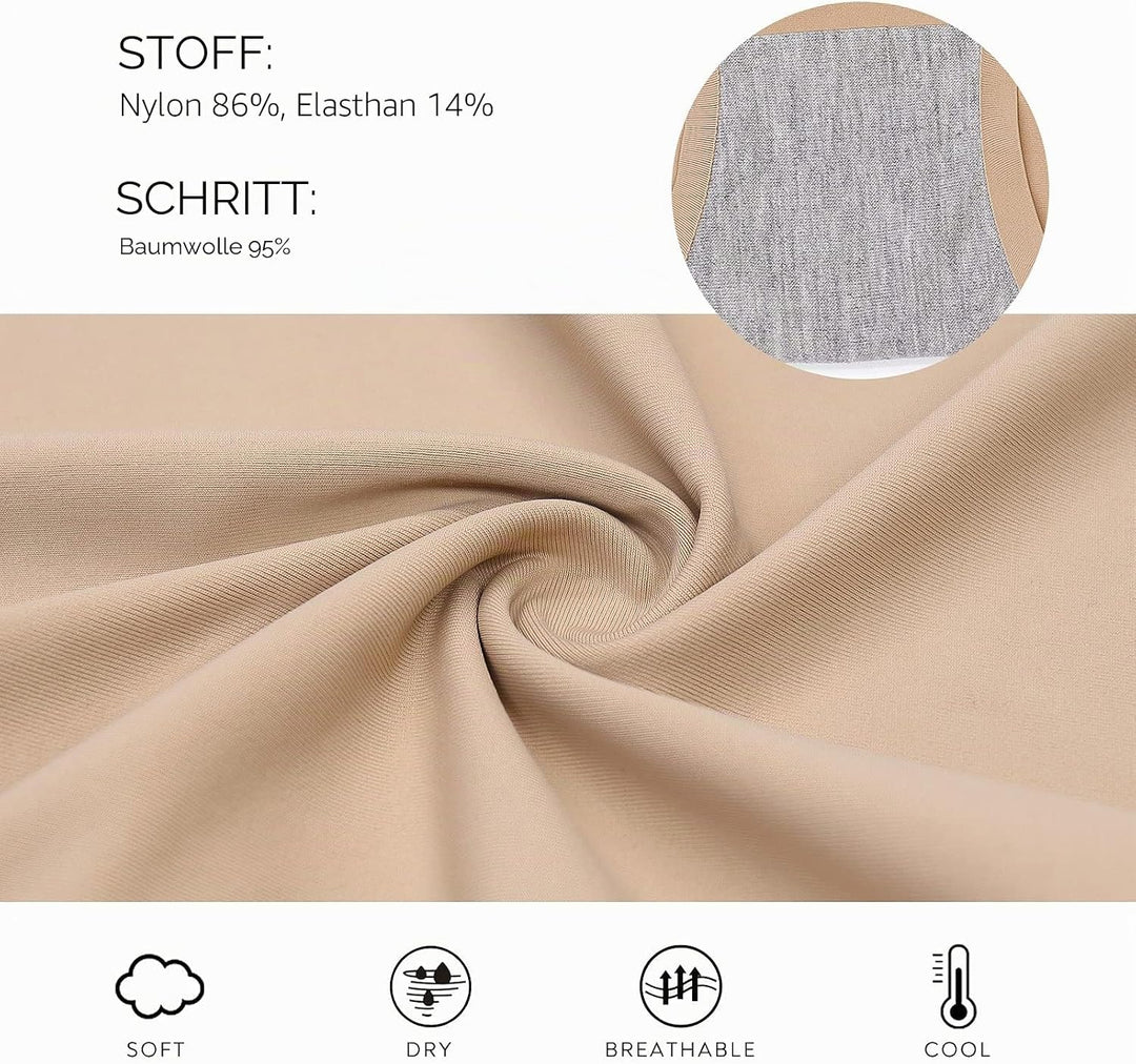 FallSweet No Show Slip mit hoher Taille Unterwäsche für Damen Seamless Panties, 5er Pack XL Multi2,