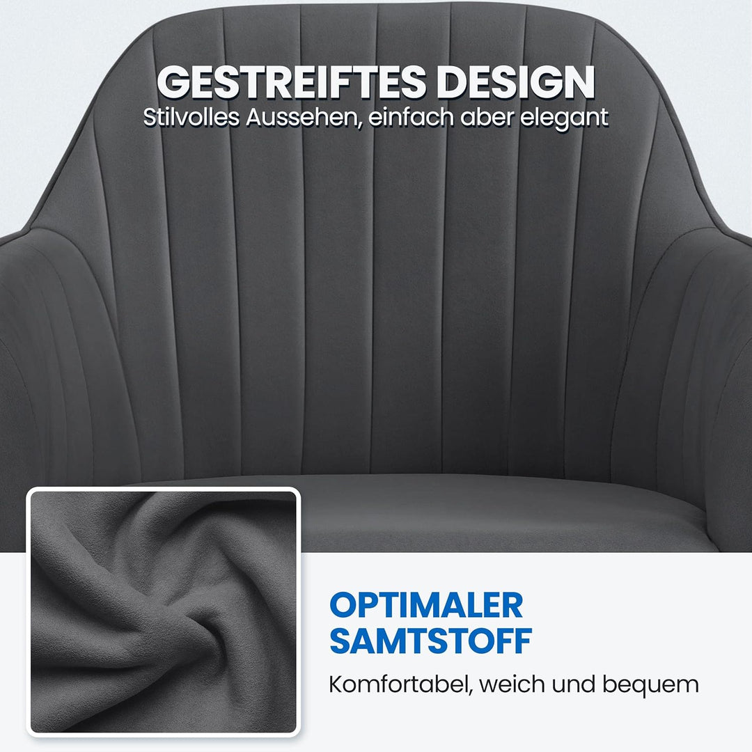 Yaheetech Bürostuhl 360 ° Drehstuhl Schreibtischstuhl höhenverstellbar Computerstuhl mit gepolsterte