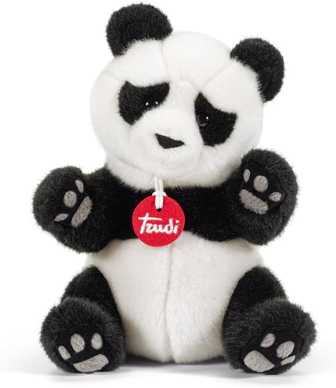 trudi TUD26515 Grösse S, Panda Kevin-Weiss/Schwarz, ca. 16 x 21 x 12 cm Panda Kevin - Weiss / Schwar