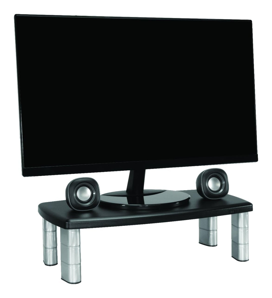 3M Monitorständer MS90B, 30,4 x 38,1 x 15 cm, schwarz, Silber, 1 Monitorständer 20-Inches Wide 1 Stü