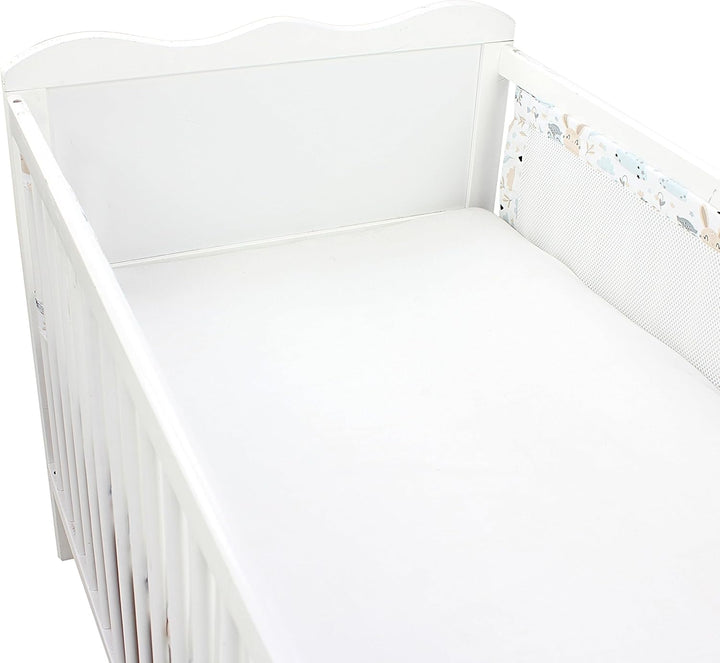 TupTam Gitterstäbe Schutz Netz Babybett Nestchen 3D Mesh 2 Pack, Farbe: Extra Dickes 8mm Netz/Hase E