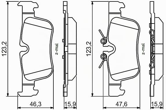 Bosch Bremsklötze Bremsbeläge Bremsbelagsatz 0 986 494 812