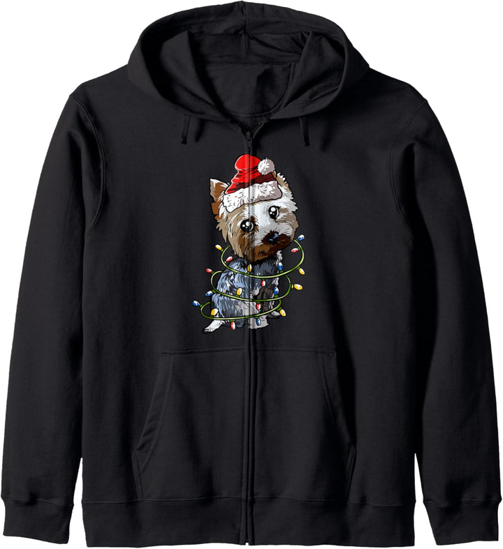 Yorkshire Terrier Weihnachten Geschenk X-Mas Kostüm Hunde Kapuzenjacke