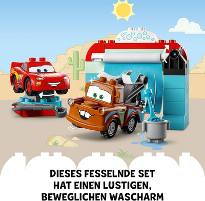 LEGO DUPLO Disney and Pixar's Cars Lightning McQueen & Mater in der Waschanlage Spielzeugautos, Moto