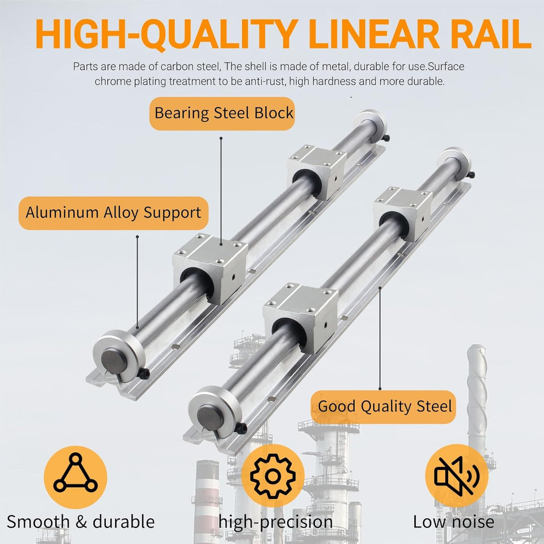 CNCYEAH 2 stücke Linearführung SBR12-1000mm Linearführungsschiene Linear Rail + 4 Stücke SBR12UU lag