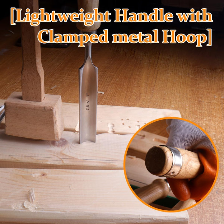 ATOPLEE Holzmeissel-Set für Holzbearbeitung, professionelles Holzschnitzmeisselwerkzeug, Tischlermei