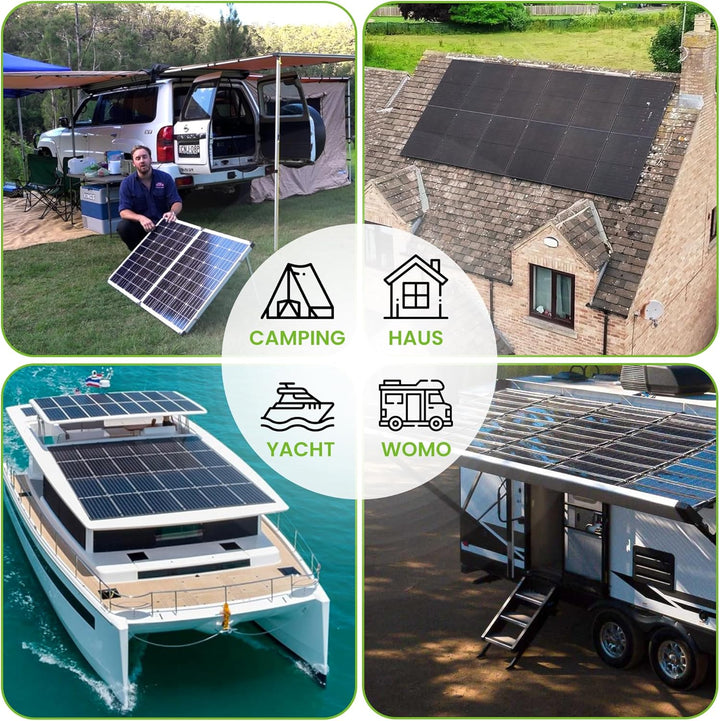 Offgridtec 100W Mono Solarpanel 23V Black Frame V2 100W 23V Schwarz, 100W 23V Schwarz
