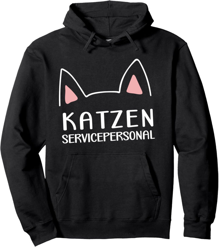 Lustiges Katzen Servicepersonal Katze Haustier Katzenliebe Pullover Hoodie