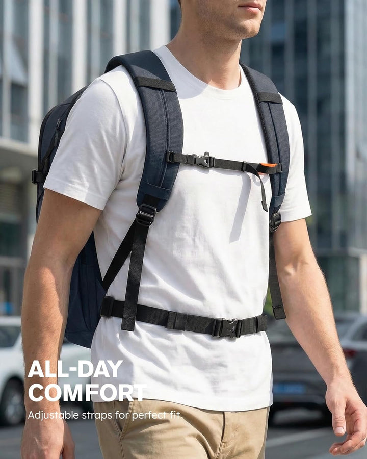 Tolaccea Business Laptop Rucksack 32L, Reiserucksack mit 15,6 Zoll stosssicherer EVA-Laptoptasche,Ha