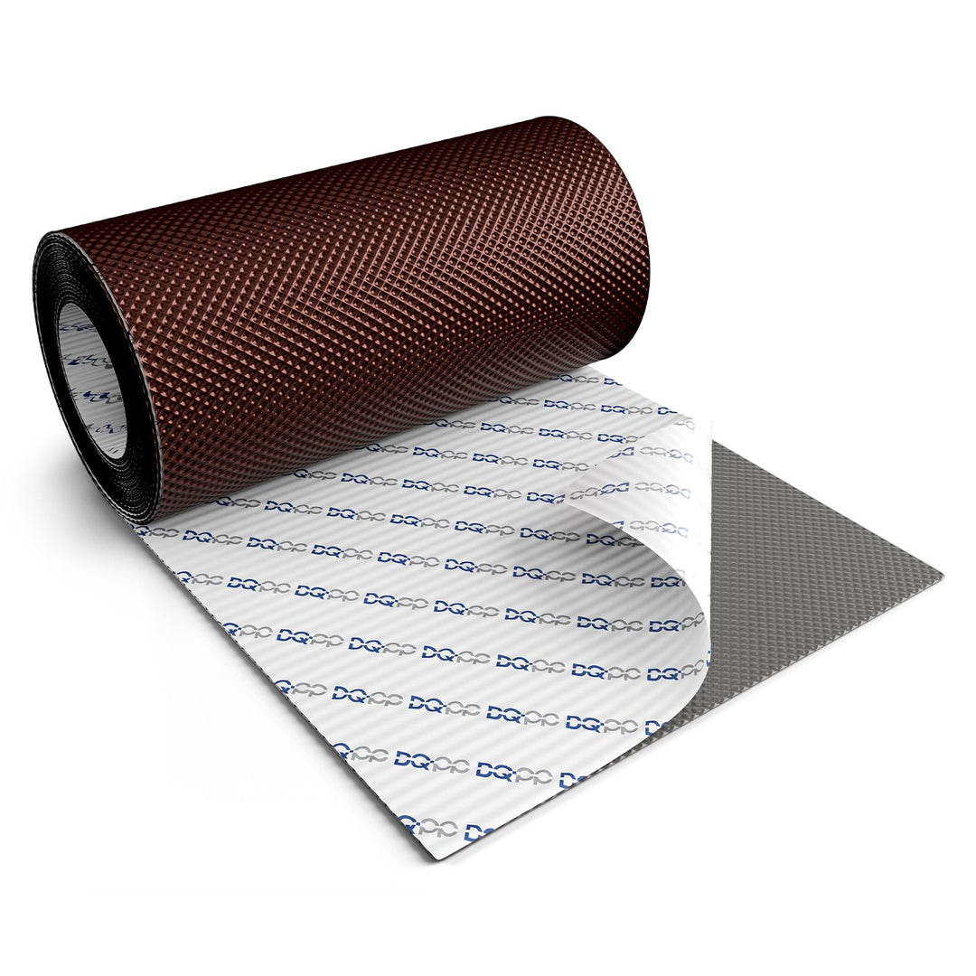 DQ-PP WANDANSCHLUSSBAND | Länge 5m | Breite 300mm | Braun RAL 8017 | hochwertiges Aluminium und Buty