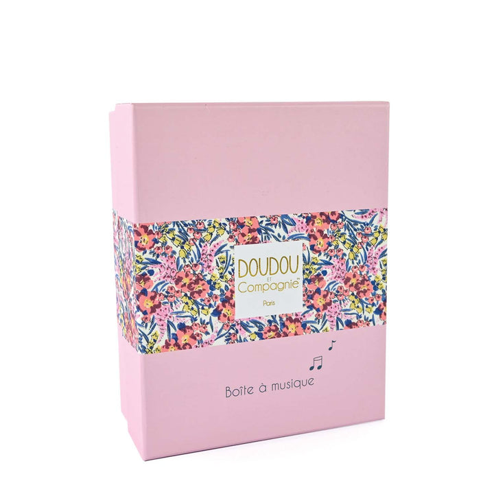 Doudou et Compagnie - Boh'aime – Spieluhr Faon – Rosa – 20 cm – Geschenk zur Geburt – schöne Geschen