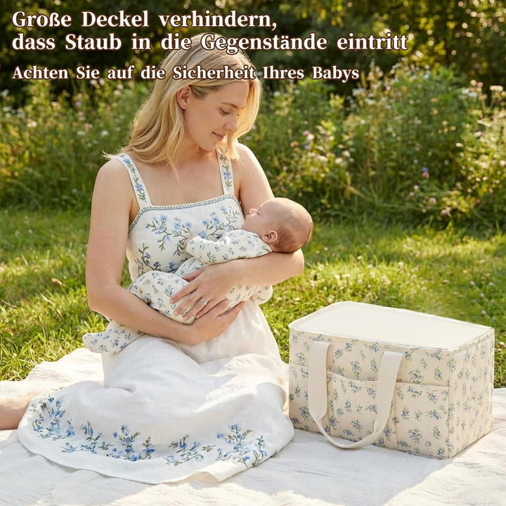 Wickeltisch-Organizer, Wickelkorb für die Wickelstation, Stilvoller Wickelorganizer für Babybedarf,