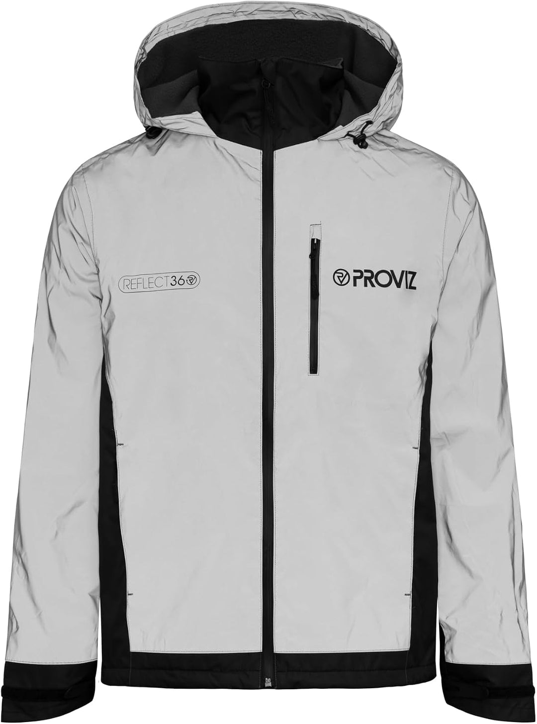 Proviz Men's REFLECT360 Fleece-Lined 100% Reflective & Waterproof Outdoor Jacket L Silber, L Silber