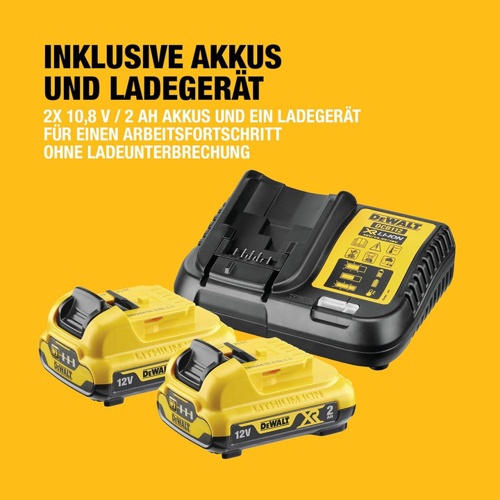 DeWalt dck211d2t-qw 10,8V-XR Lithium-Ionen Schrauber-Set, XR Bohrschrauber + XR Schlagbohrschrauber