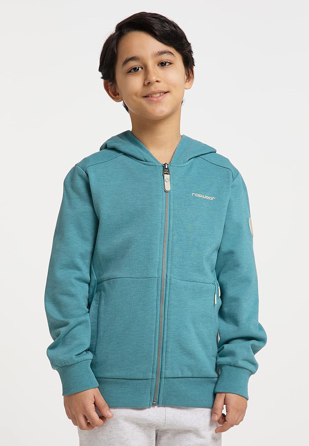 Ragwear Axell Organic Jungen Sweatjacke mit Kapuze Sweat Strickjacke Cardigan Übergangsjacke Jacke S