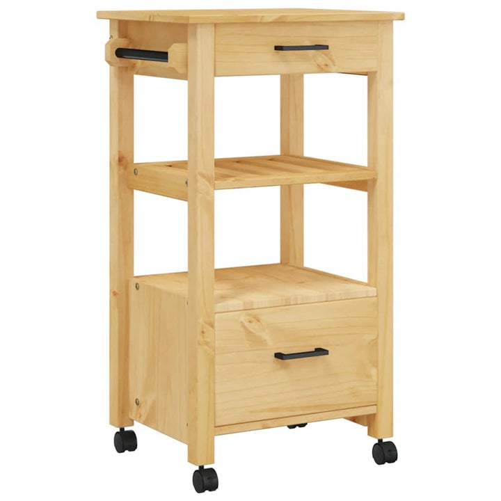 vidaXL Küchenwagen, Servierwagen mit viel Stauraum, Beistellwagen für Küche Wohnzimmer Badezimmer, T