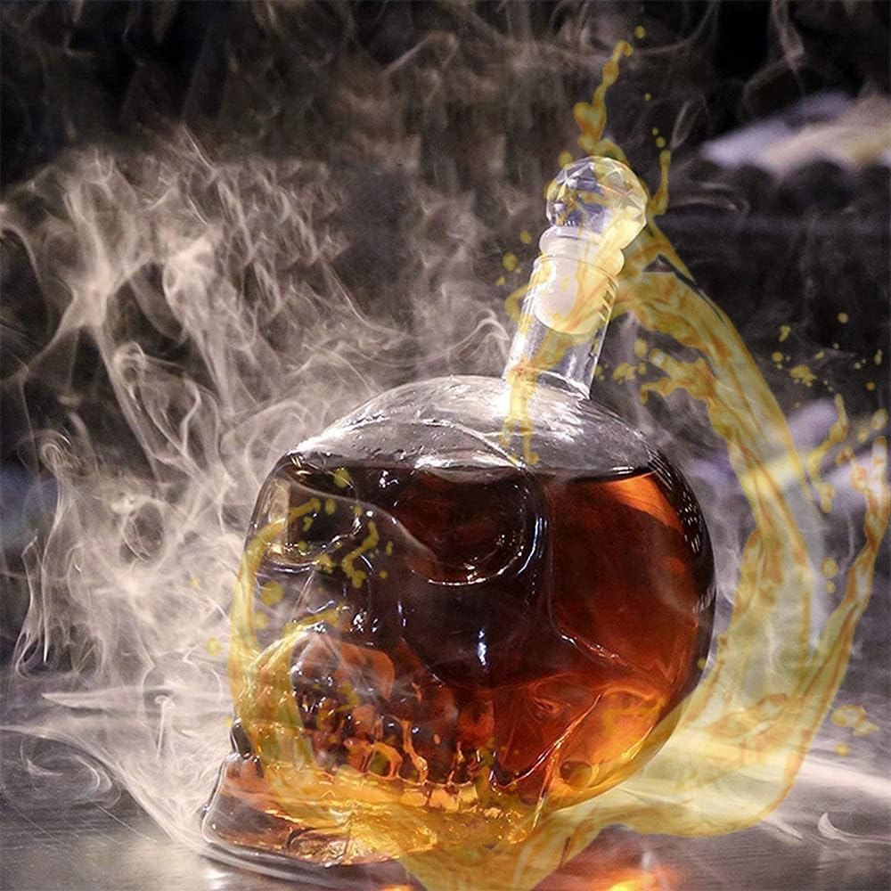 Whiskey Skull, Whiskey Karaffe Dekanter, Karaffe mit luftdichtem Glass Stopper, Skull Head Design, f