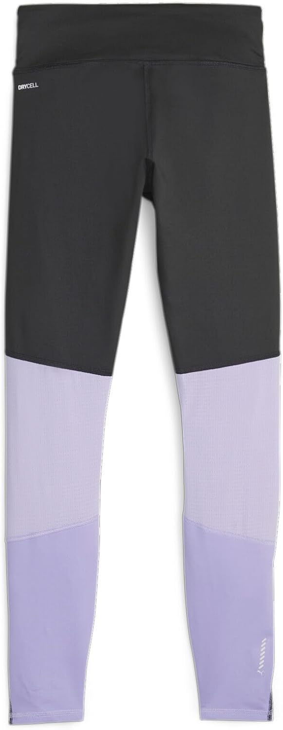 PUMA Run Favourite Damen Regular Rise Lange Laufleggings XS Black Vivid Violet Purple, XS Black Vivi