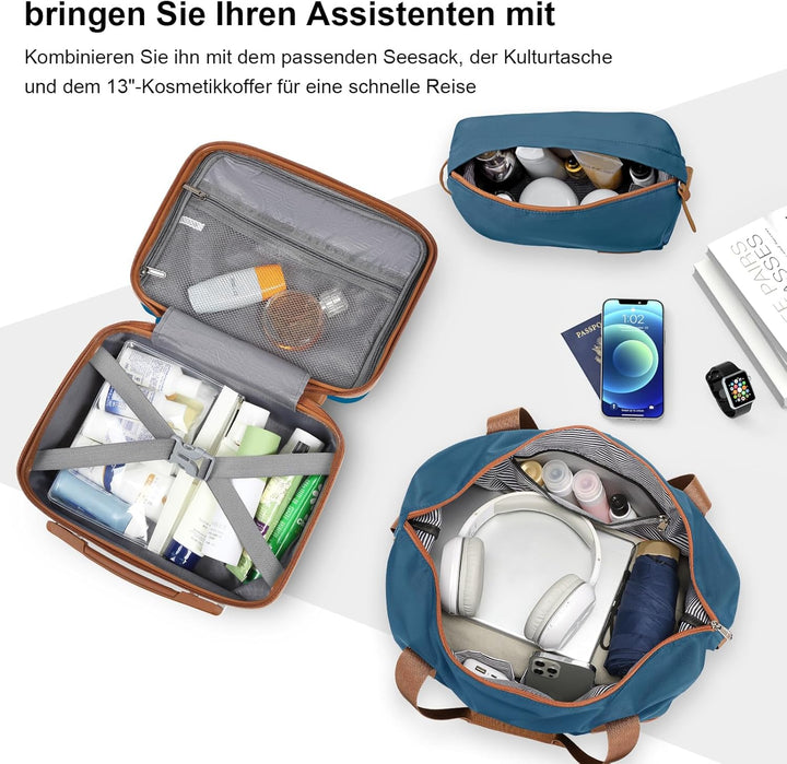 Joyway Kofferset Reisekoffer Set 6tlg Hartschale mit Beautycase Kosmetikkoffe mit 4 Rollen und TSA-S