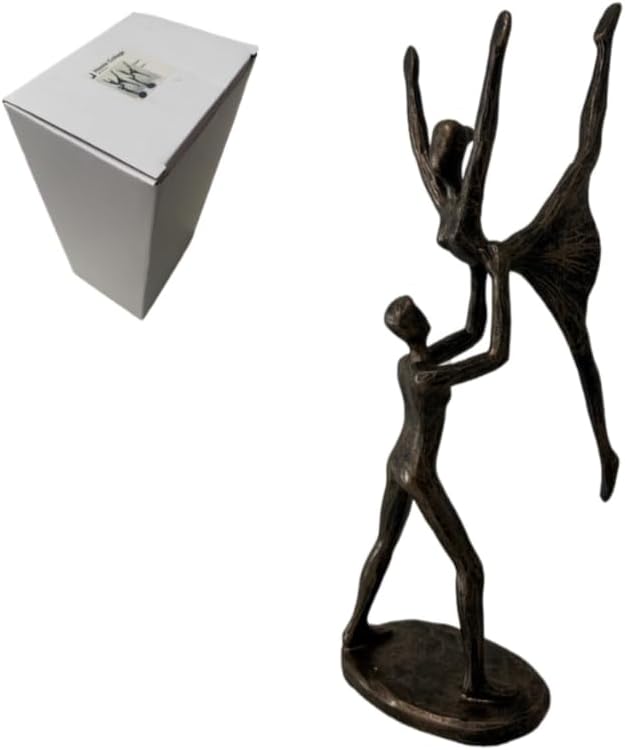 Tanzlift-Skulptur, männliche Tänzerin hebt seine Partnerin, Polyresin, Skulptur für Ehefrau, Ehemann