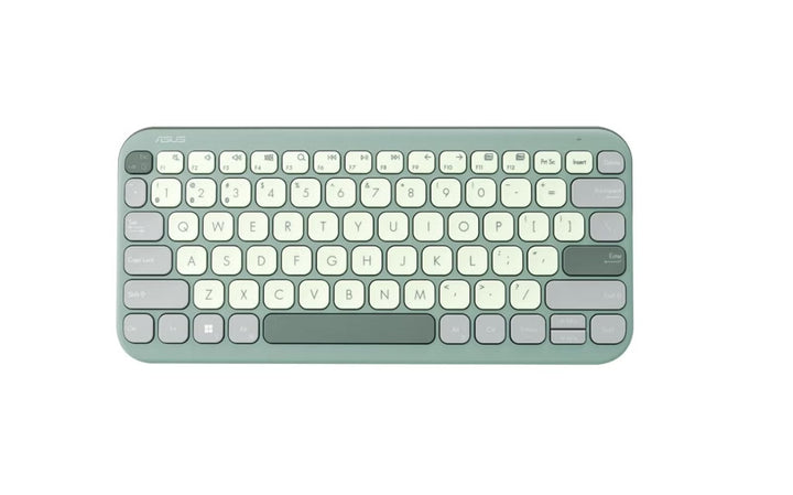 ASUS Marshmallow Tastatur KW100, QWERTZ DE Layout, kabellos, Bluetooth, flaches Profil, Farbe Green