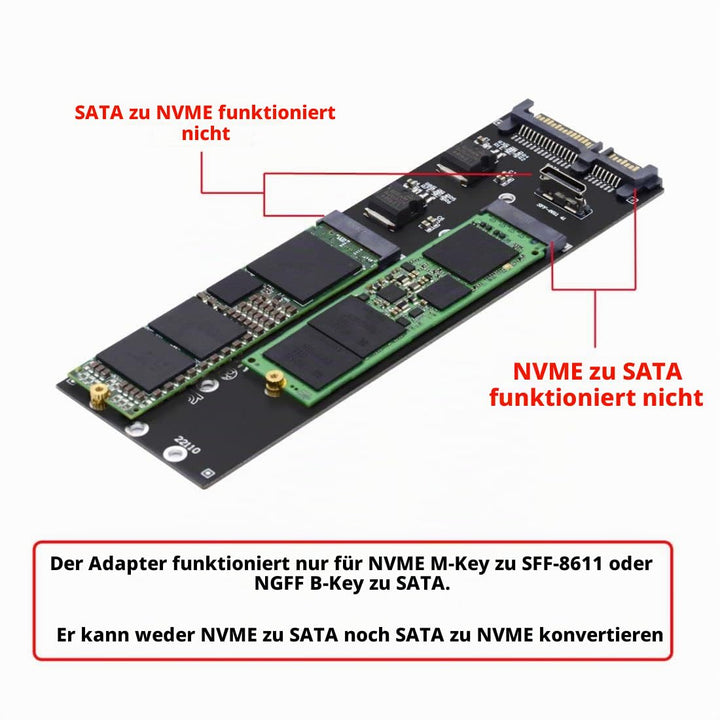chenyang M.2 NGFF SATA SSD zu SATA ＆ M.2 NVME PCIE SSD zu SFF-8611 8612 OCULINK Adapter für Mainboar