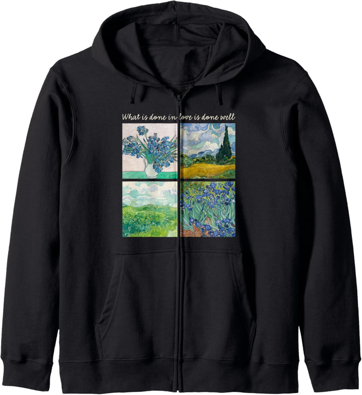 Claude Monet Four Picture Grid What Is Done In Love... Kapuzenjacke