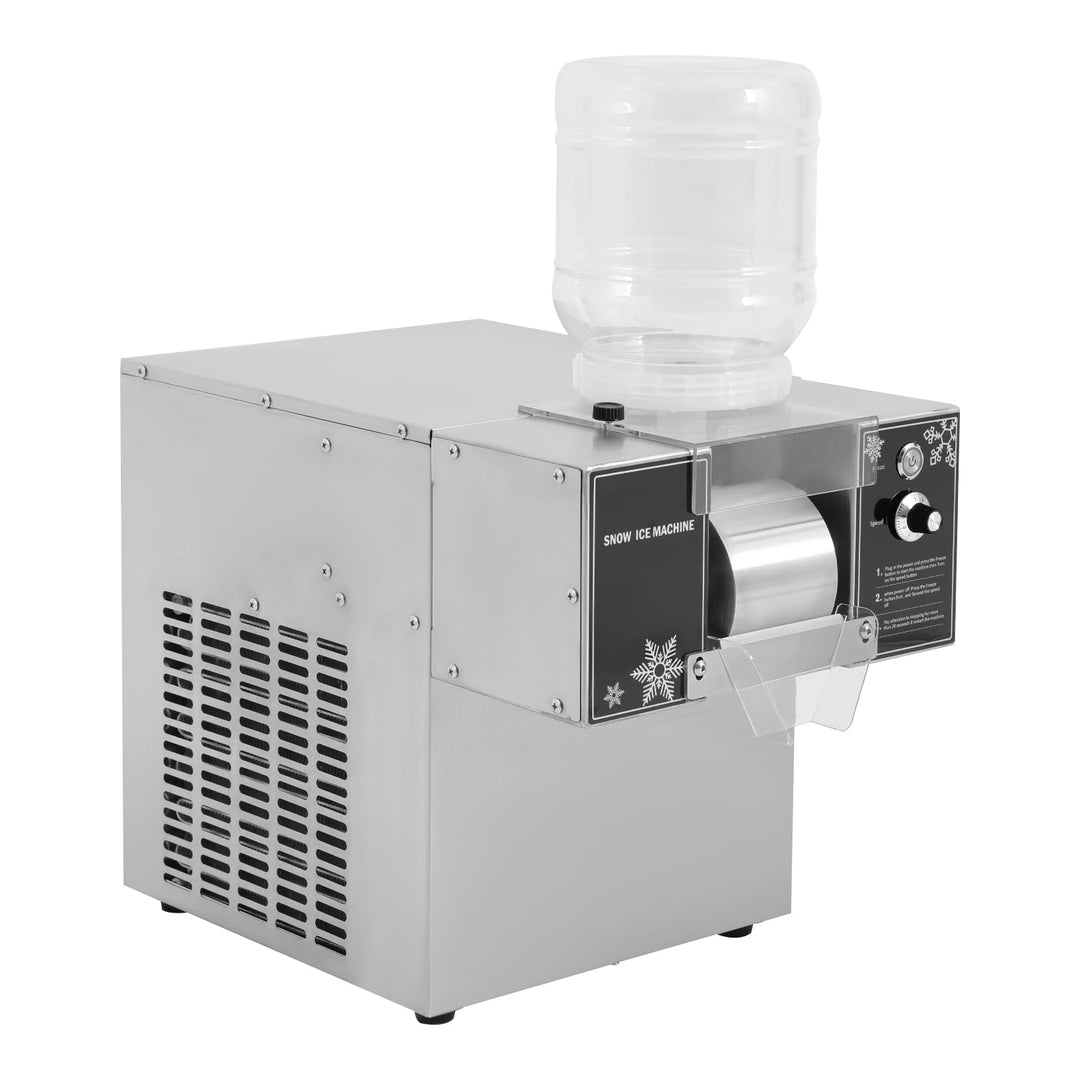 Kommerzielle Schneeflocken, 2x5L Behältern - Schneeeis-Maschine mit 8 Geschwindigkeitsstufen, Edelst