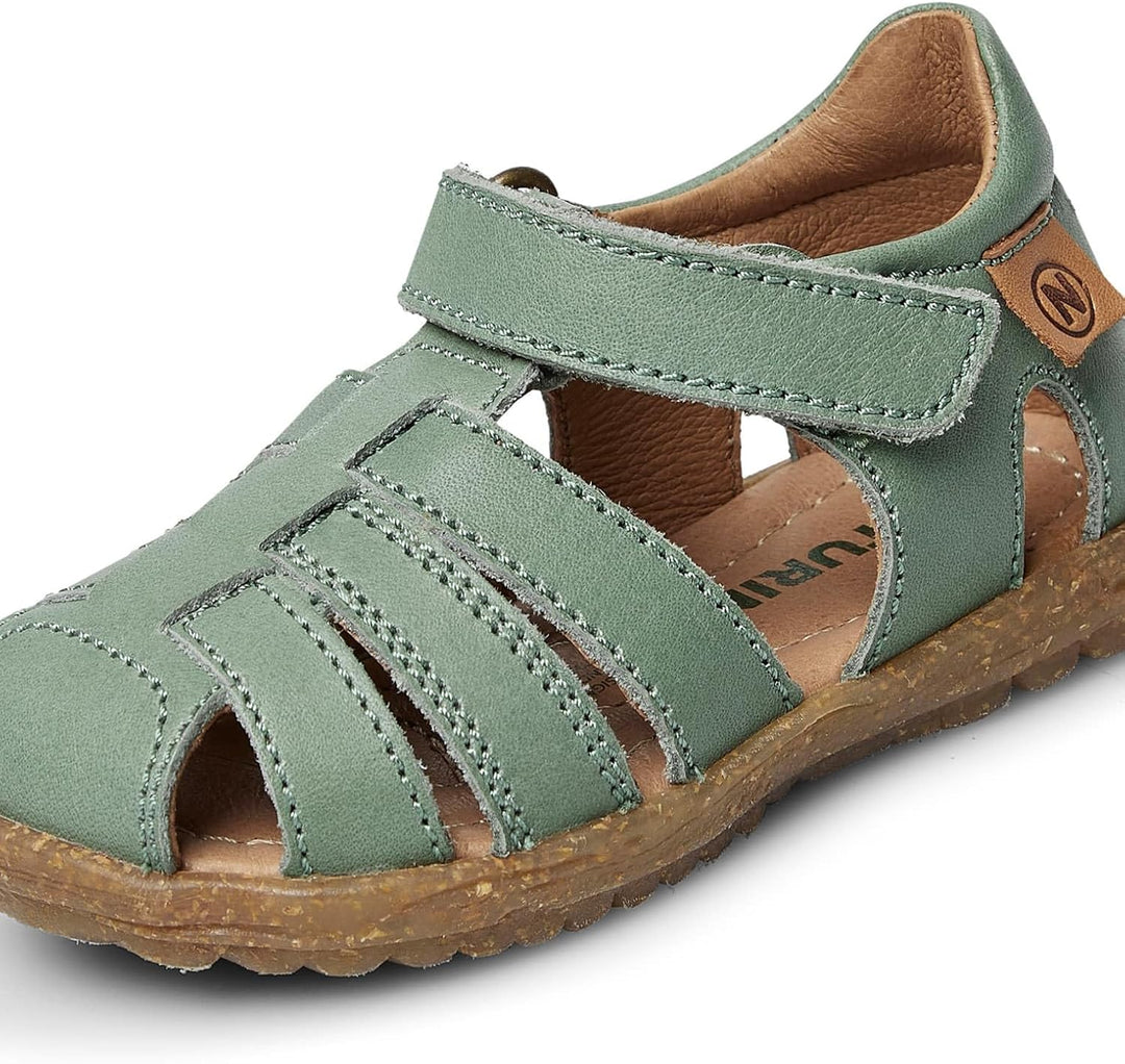 Naturino Halb geschlossene Sandalen aus Leder 20 EU Salbei, 20 EU Salbei