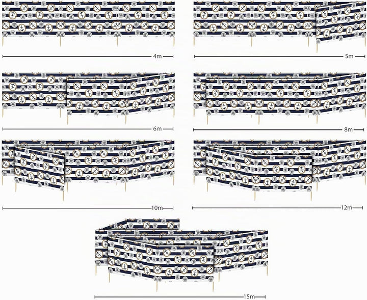 Ladeheid Strand Windschutz Sichtschutz LAEX001 15 m Anker-65, 15 m Anker-65