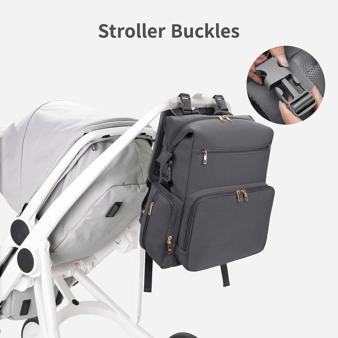 CEI-CEI Baby Wickeltasche/Rucksack mit Isolierter Flaschentasche, Wasserdichtes Neoprengewebe, Wicke
