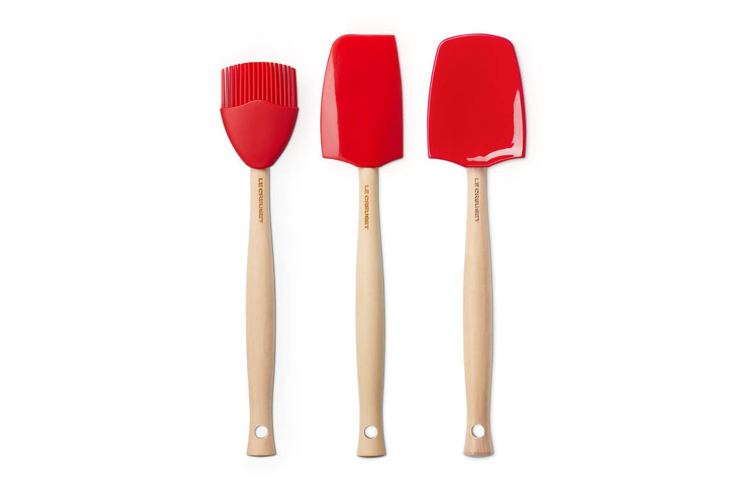 Le Creuset Kochkellen-Set 3tlg. Craft aus Silikon, Kirschrot, 42830000600007