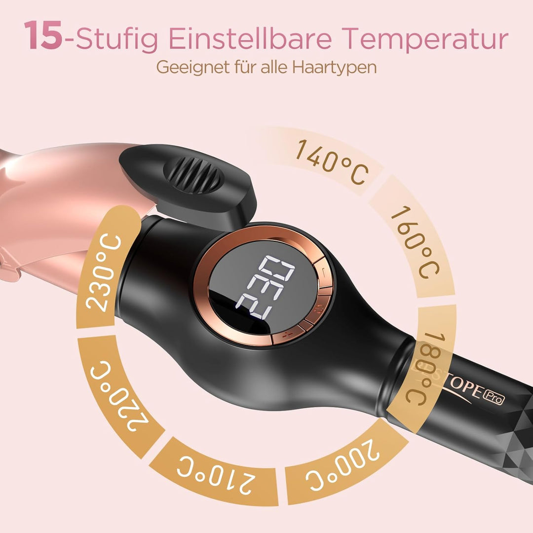 BESTOPE PRO 25mm Lockenstab, Lockenstab Grosse Llocken, Multi-Temperatur, Verlängerung Design Hair C