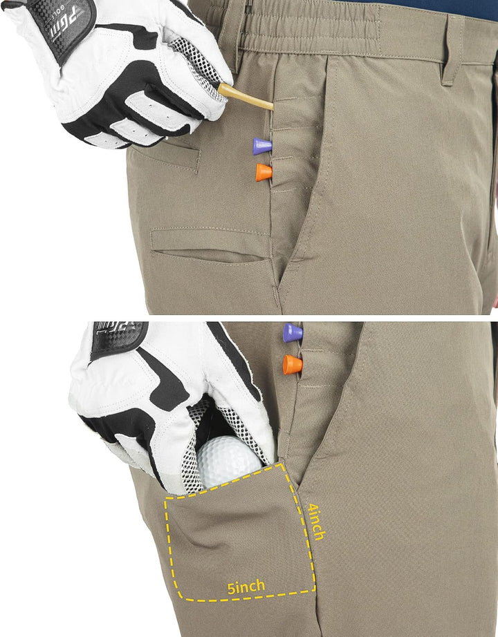 33,000ft Herren Golf Shorts Stretch Bermuda Shorts UPF 50+ Leichte Kurze Golfhose Chino Shorts Summe