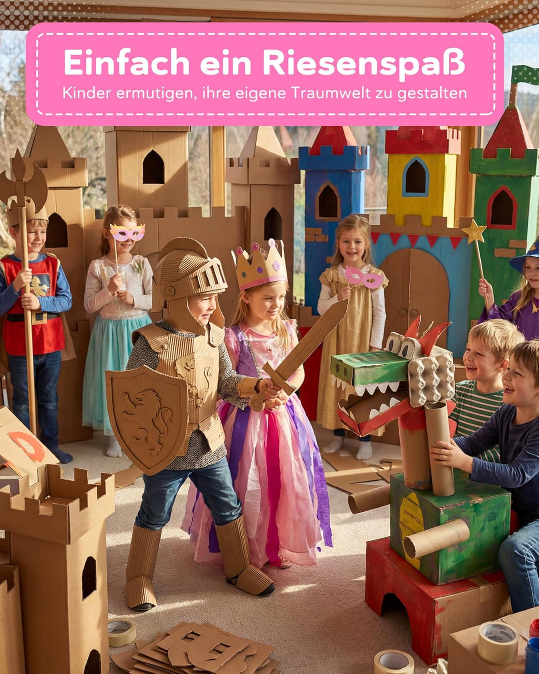 Kartonschneider Kinder Spielzeug ab 3 Jahren | Sicheres DIY Karton Werkzeug & STEM Spielzeug | Karto