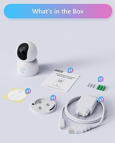 ZOSI 2K WLAN Überwachungskamera Innen, 360° Schwenkbare Kamera Indoor für Baby, 2,4/5Ghz WiFi, KI Pe