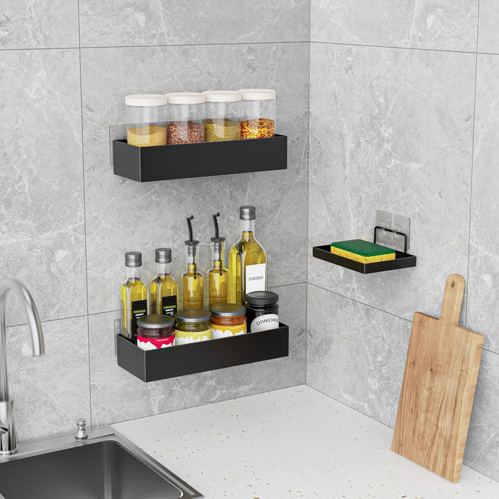 Diwoker Duschablage Ohne Bohren - 3 Stück Duschregal Badezimmer Organizer mit Seifenschale Shampoo H