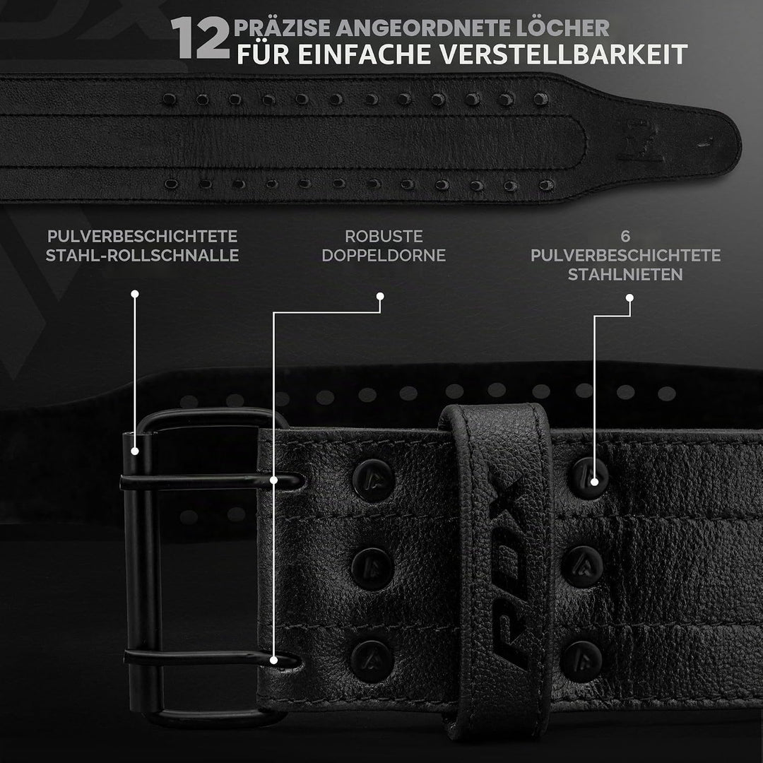 RDX Gewichthebergürtel Leder IPF Konform 13mm & 10mm – USAPL, USPA & IPL Wettbewerb Powerlifting Gür